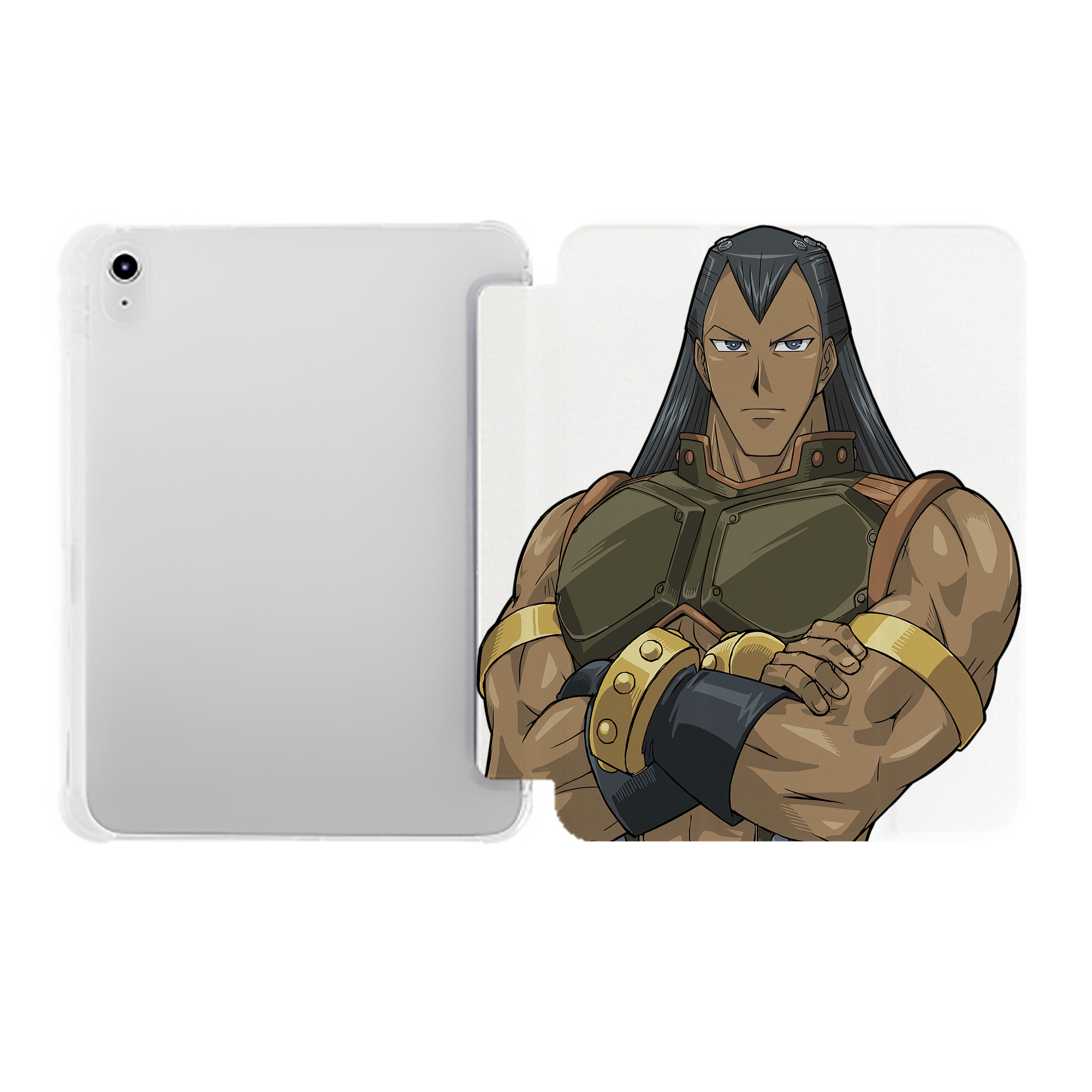 （画像用） 遊☆戯☆王 Yu-Gi-Oh! IPad ケース ペン収納付き 三つ折りスタンド PUレザー×シリコン 対応機種9.5/10.5/10.9インチ